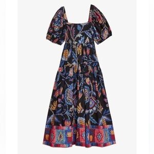 FARM RIO Black Sunset Tapestry Maxi Dress